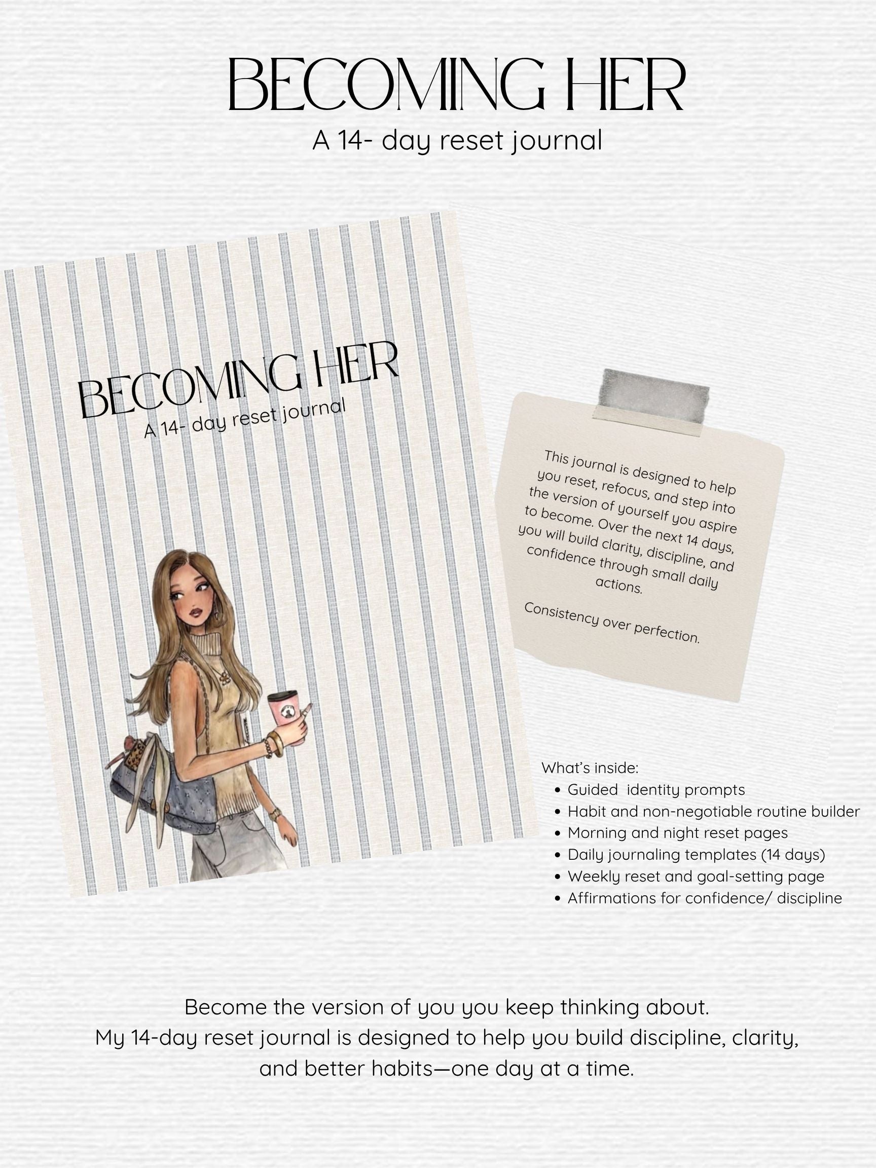 Becoming Her: a 14 day journal